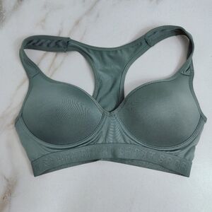 EUC Body Form Pro Sport Green Molded Cups Wire Free Low Impact Sports Bra, 34B